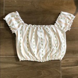 forever 21 off the shoulder crop top